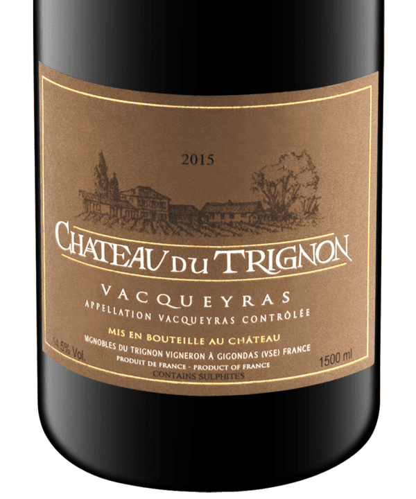 1500ml red vacqueyras chateau du trignon 2015 3