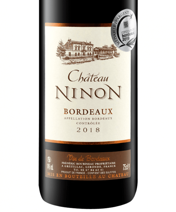 750ml red bordeaux chateau ninon 2018 3