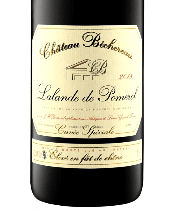 750ml red chateau bechereau cuvee speciale lalande de pomerol 2018 3