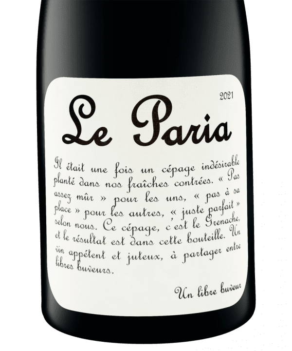 750ml red le paria grenache maison ventenac vdp 2021 3