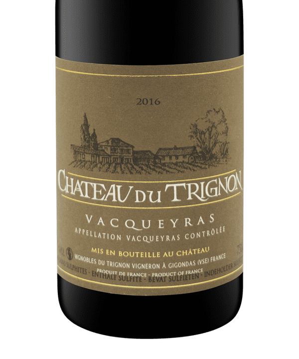 750ml red vacqueyras chateau du trignon 2016 3