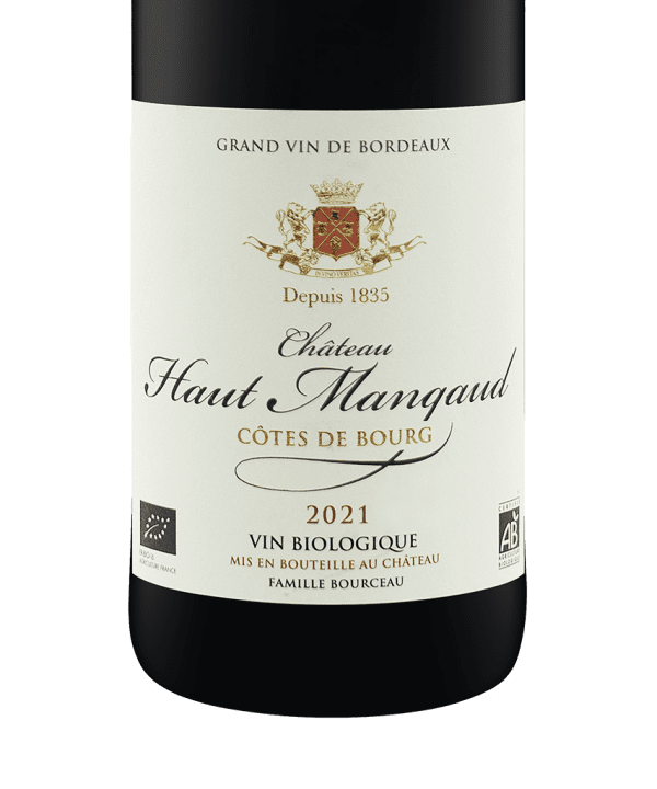 750ml red cotes de bourg chateau haut mangaud 2021 3